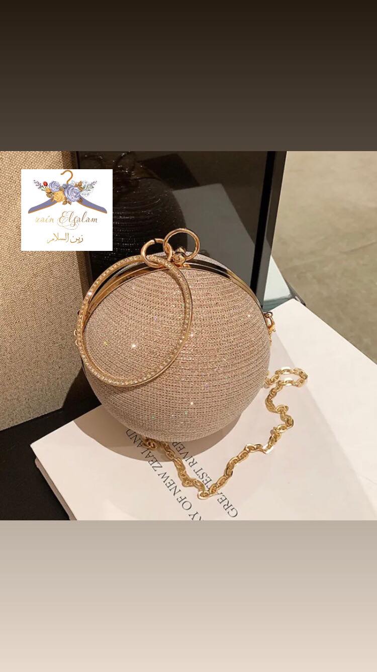 Ball gold chain bag