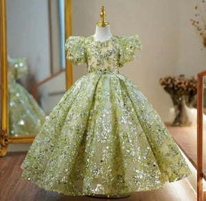 GREEN SPARKLE DRESS