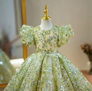 GREEN SPARKLE DRESS